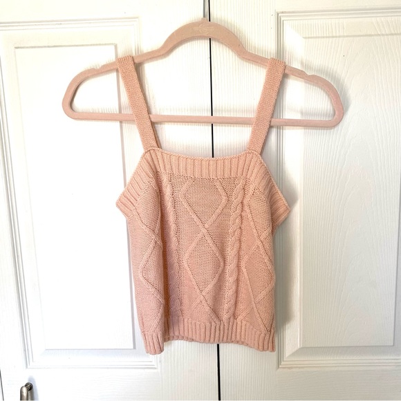 Sugar Moon Pink / Peach Cable Knit Set - Picture 4 of 5